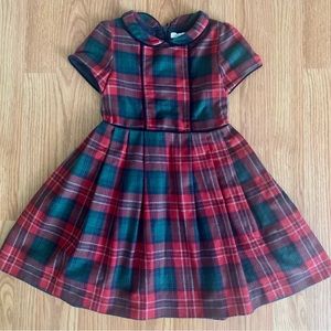 Patachou Girls 4 Dress Tartan Holiday Plaid Christmas Lined Red Green Collar